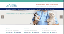 Desktop Screenshot of carolinavet.com