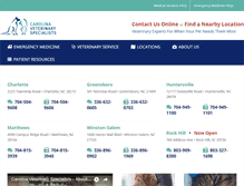 Tablet Screenshot of carolinavet.com